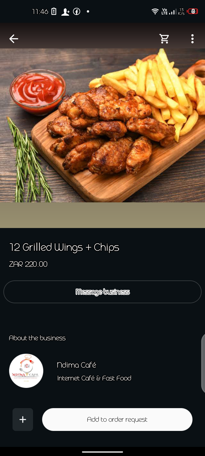 12 Grilled Wings + Chips