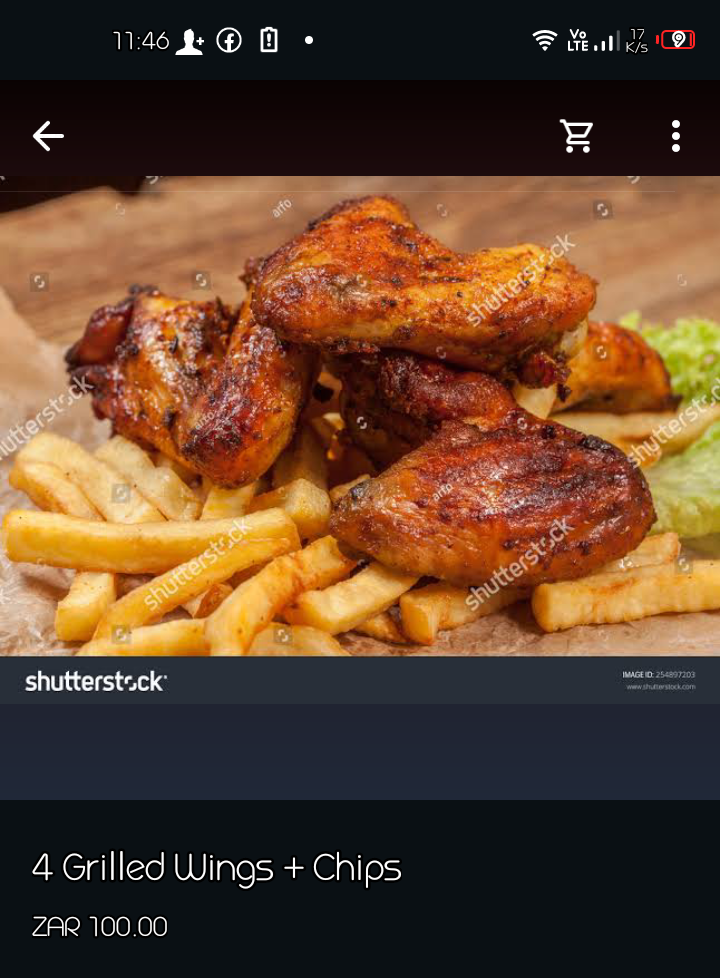 4 Grilled Wings + Chips