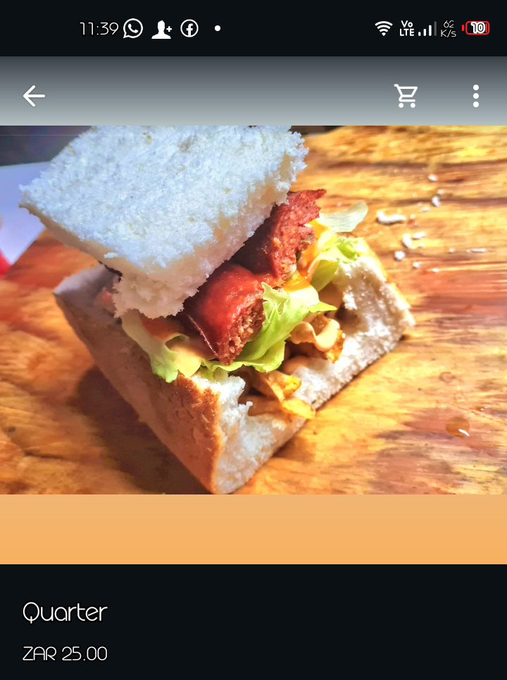 Quarter — Bread, Fries, Russian, Cheese