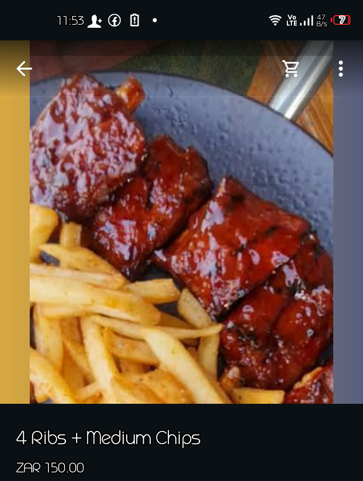 4 Ribs + Medium Chips