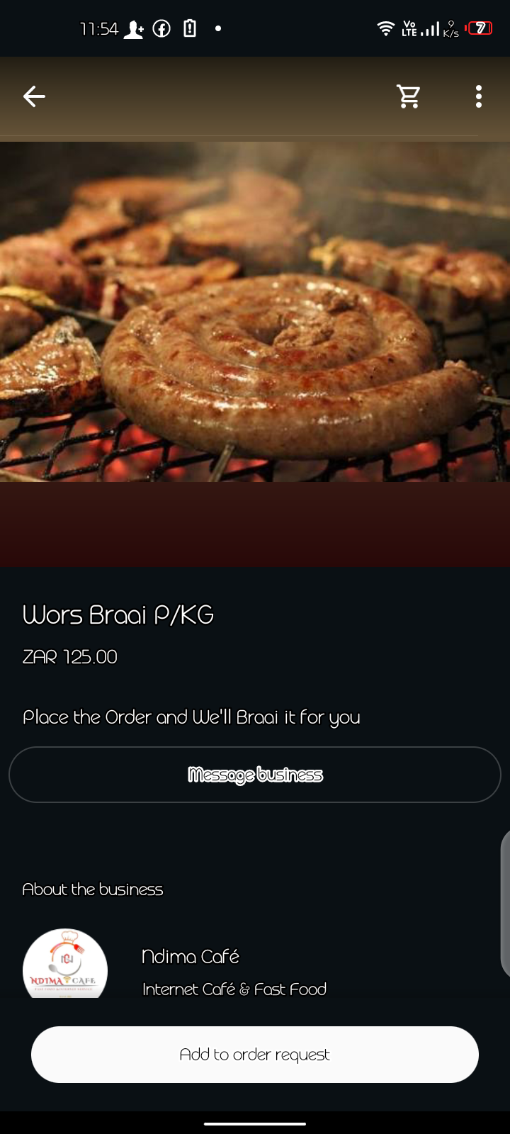 Wors Braai (per kg)